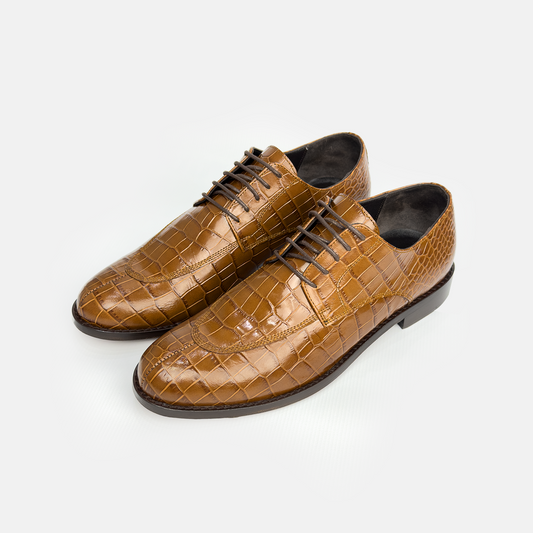Chaussures Croco Marron